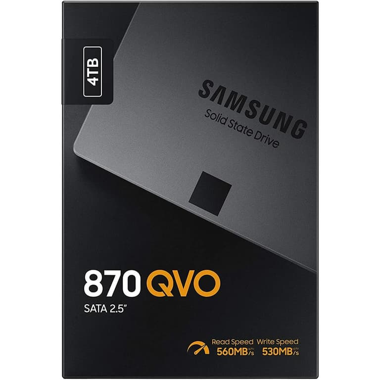 SAMSUNG 870 QVO 4TB SSD SATA 2.5” Upgrade Desktop PC or Laptop For IT Pros, Creators, Everyday Users - Retail