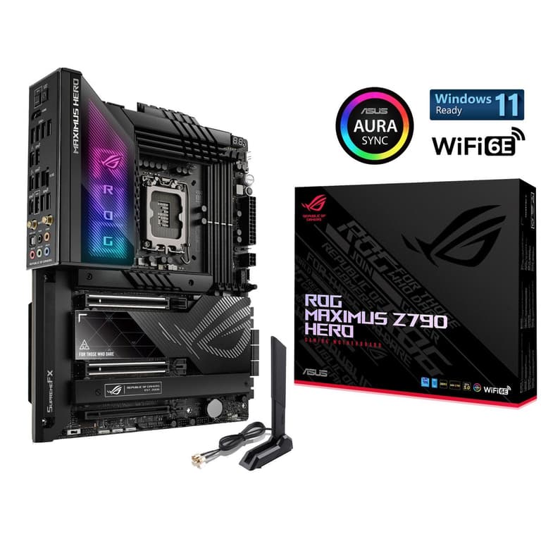 ASUS ROG Maximus Z790 Hero (WiFi 6E) Intel 13th&12th Gen Motherboard PCIe 5.0 DDR5 5x M.2/ 2x Thunderbolt 4