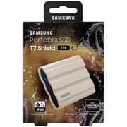 SAMSUNG T7 Shield 1TB Portable SSD USB 3.2 IP65 Rating For water & Dust Resistance For PC / Mac / Android / Gaming Consoles - Beige product image