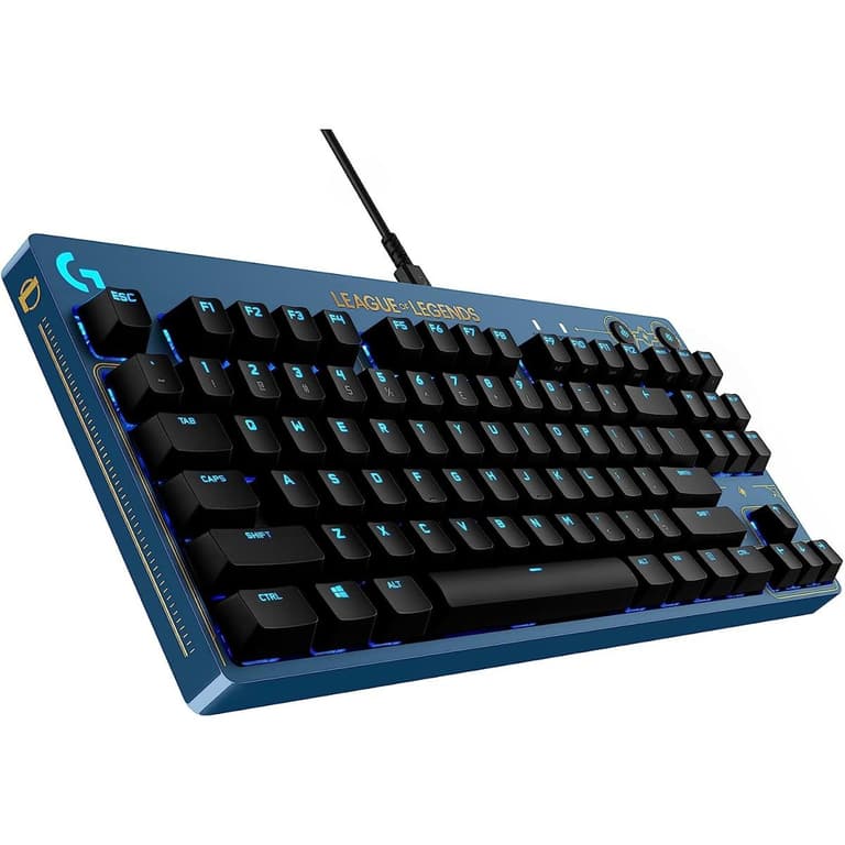 Logitech G PRO Mechanical Ultra-Portable Tenkeyless Design Detachable USB Cable LIGHTSYNC RGB Backlit Keys League of Legends Edition