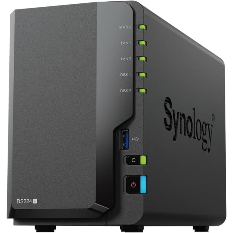 Synology DiskStation DS224+ 2-Bay Diskless NAS w/ Intel Celeron J4125 4-Cores & 2GB DDR4 Memory
