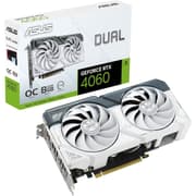 ASUS Dual GeForce RTX™ 4060 OC Edition 8GB GDDR6 PCIe 4.0 DLSS 3 Axial-tech Fan Design 0dB Technology - White product image