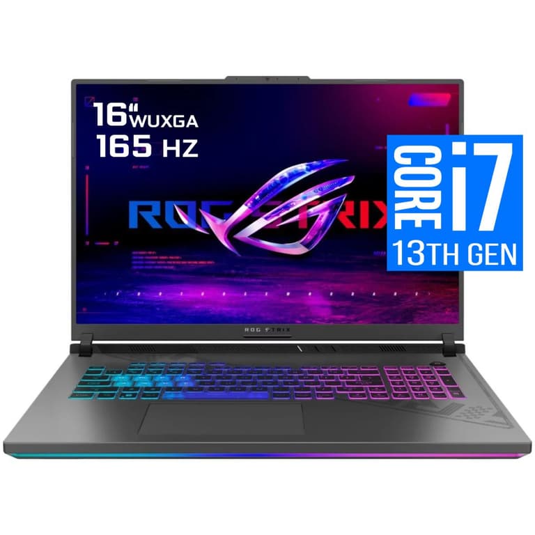 ASUS ROG Strix NEW G16 (2024) G614JV 13Gen Intel Core i7 13650HX 14-Cores w/ RTX 4060 8GB DDR6 & 16" IPS 165Hz Display (Customized) - Eclipse Gray