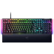 Razer BlackWidow V4 Mechanical 6 Dedicated Macro Keys Magnetic Wrist Rest Doubleshot ABS Keycaps Yellow Switches - Black product image