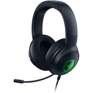 Razer Kraken V3 X Wired USB 7.1 Surround Sound Lightweight Build Triforce 40mm Drivers HyperClear Cardioid Mic Chroma RGB Lighting - Black