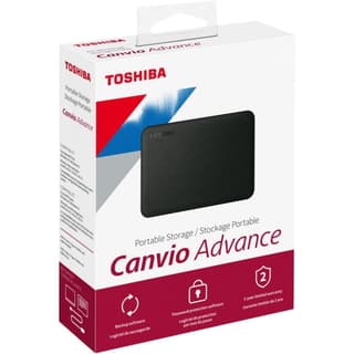 Toshiba Canvio Advance 1TB Portable External Hard Drive USB 3.0 Automatic backup & Password Protection - Black