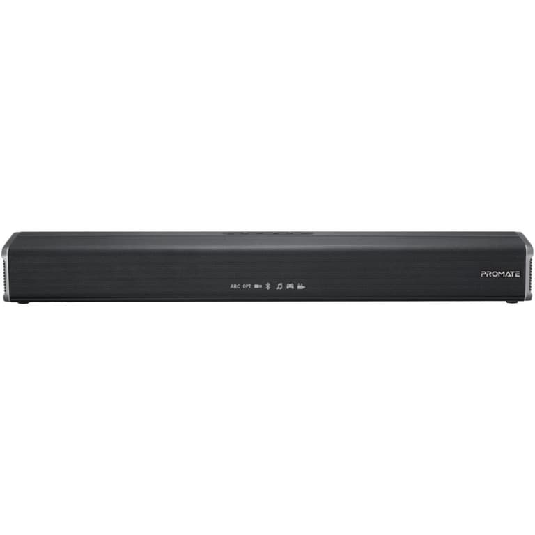 Promate CastBar-60 60W Soundbar Premium Ultra-Slim Multipoint Pairing Bass Boost Speaker with Remote Control Bluetooth v5.0 USB & HDMI & AUX Support