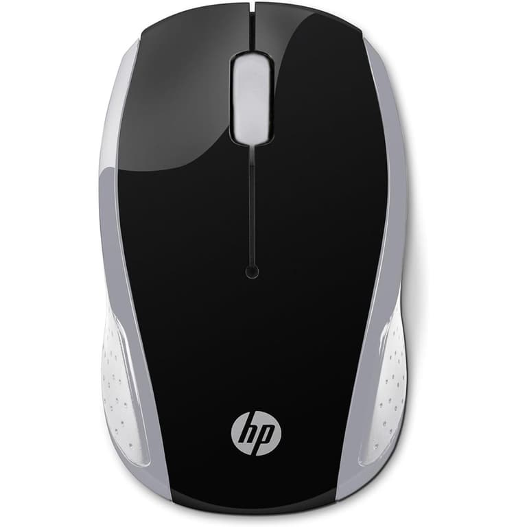 HP 200 USB Wireless Mouse with 1000 DPI Optical Sensor 2.4 GHz Wireless Cconnectivity Ambidextrous Design - Silver