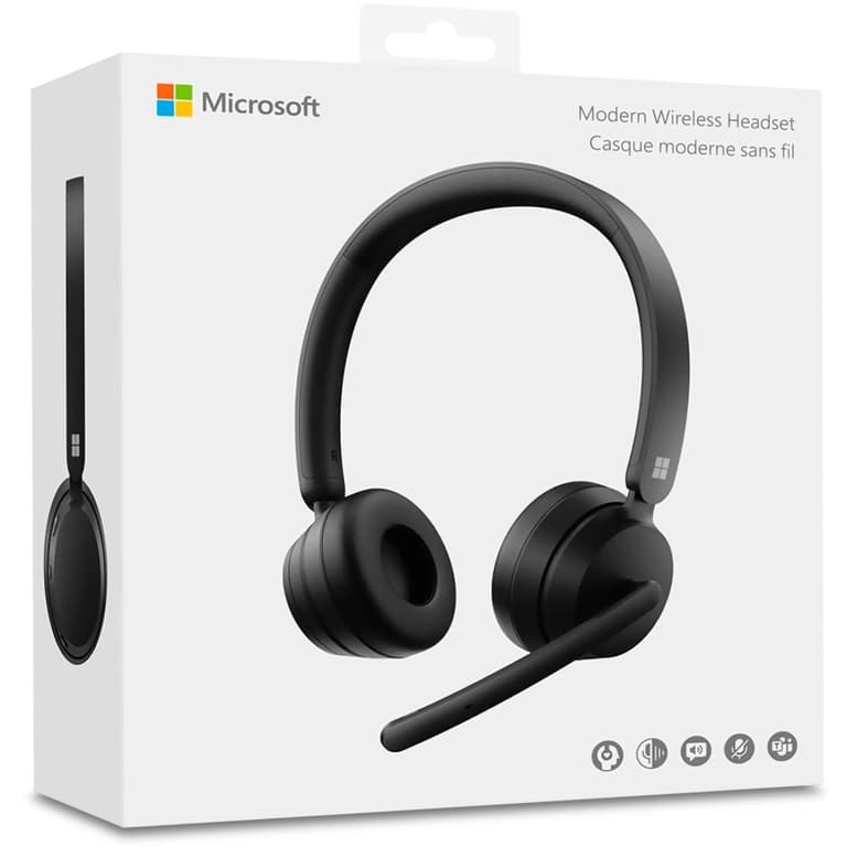 Microsoft Modern Wireless w/ Noise-Cancelling Microphone USB-A Dongle On-Ear Controls PC/Mac - Certified for Microsoft Teams