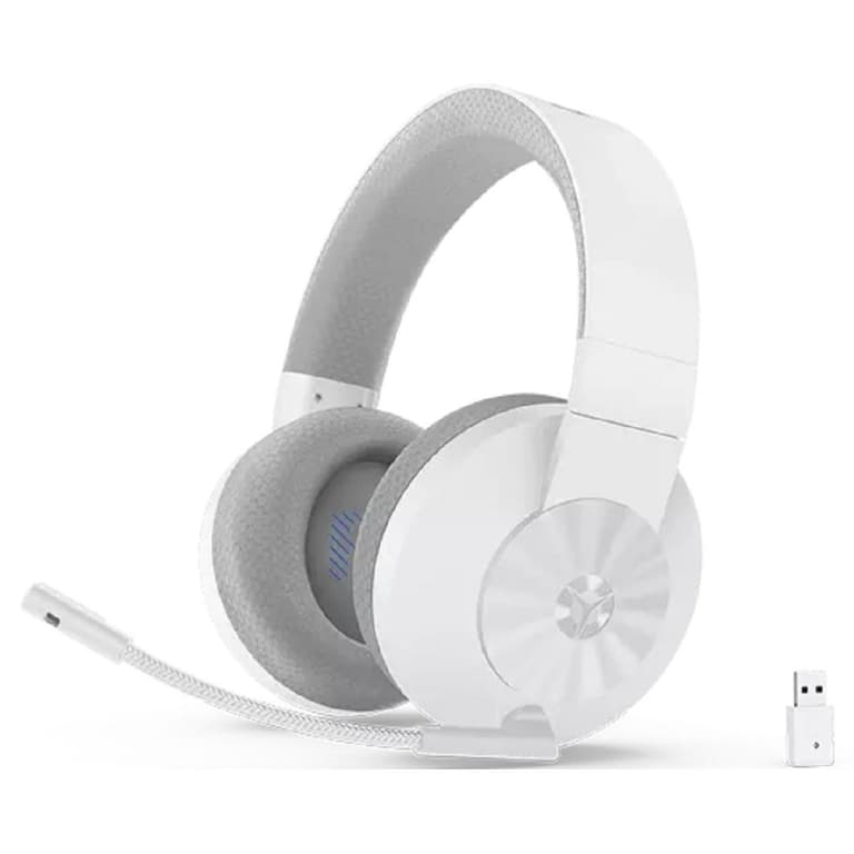 Lenovo Legion H600 Wire & Wireless Gaming Headset up to 20 Hours Battery & 12m w/ Range - White