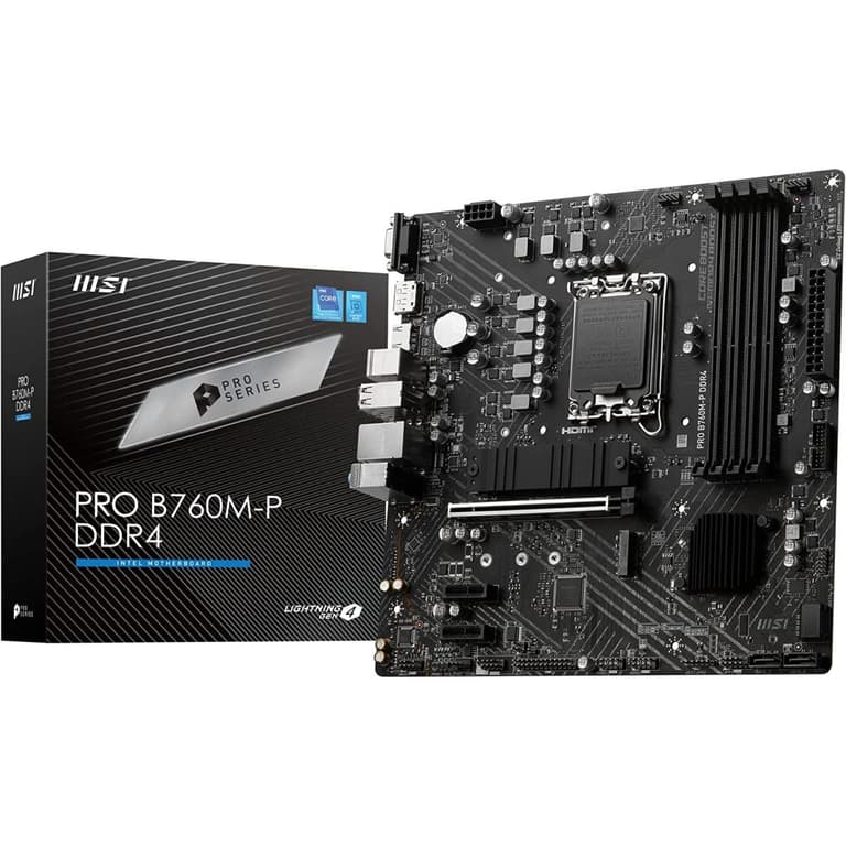 MSI PRO B760M-P DDR4 Intel 13th Gen Motherboard PCIe 4.0 DDR4 2xM.2 PCIe 4.0 Mainboard