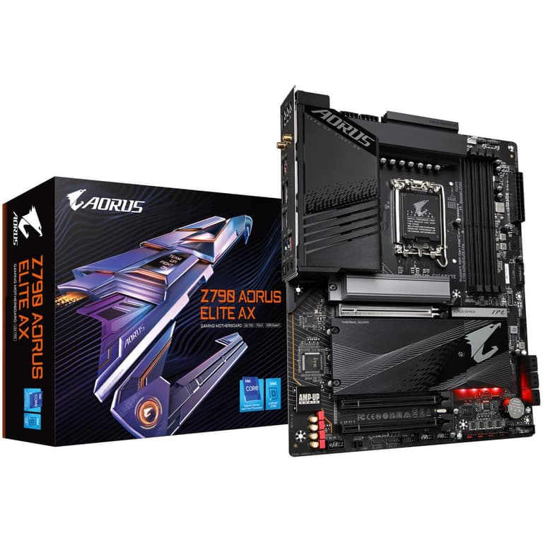 GIGABYTE Z790 AORUS Elite AX DDR5 (WIFI 6E) LGA 1700 Intel Z790 Quad M.2 PCIe 5.0 USB Type-C Q-Flash Plus Motherboard
