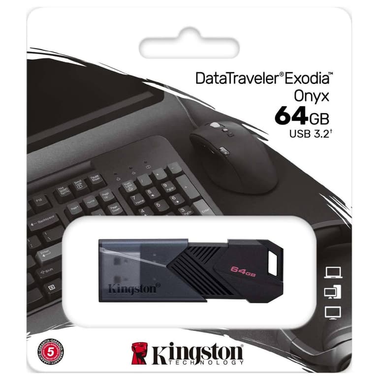 Kingston DataTraveler Exodia Onyx 64GB USB 3.2 Flash Drive