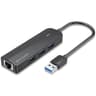 Vention CHNBB 3 Port USB 3.0 Hub with Gigabit Ethernet Adapter 1000Mbps 0.15 Meter - Black product thumbnail 1