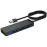 VENTION CHTBB 4-Port USB 3.0 Hub 3FT Ultra-Slim Data USB Splitter Charging - Black product thumbnail 1