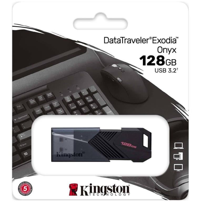 Kingston DataTraveler Exodia Onyx 128GB USB 3.2 Flash Drive