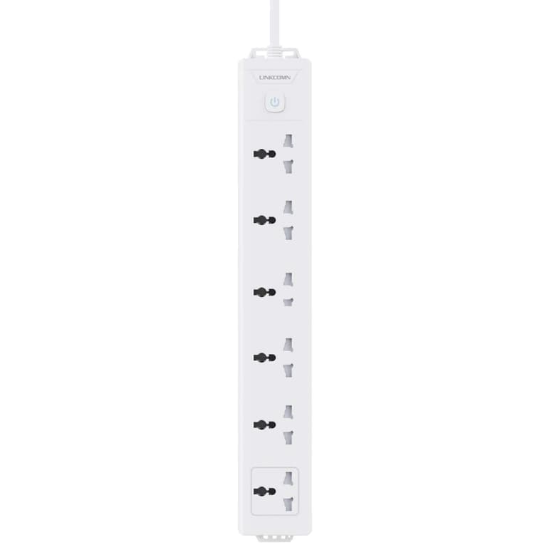 LINKCOMN LC-PS601 Power Strip 6-Outlet w/ 3m Power Cord