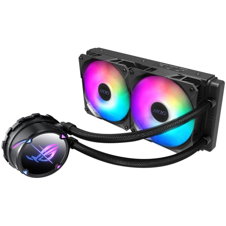 ASUS ROG Strix LC II 240 ARGB AIO Liquid Cooler 240mm Support Intel & AMD 2x 120mm 4-pin PWM Addressable RGB Fans - Black