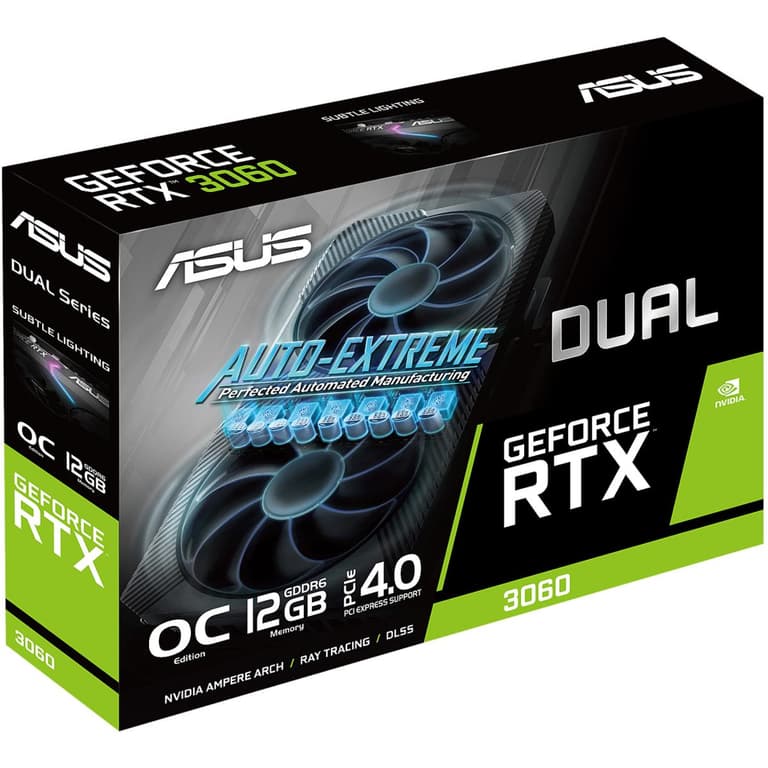 ASUS Dual NVIDIA GeForce RTX 3060 V2 OC Edition 12GB GDDR6 Gaming Graphics Card