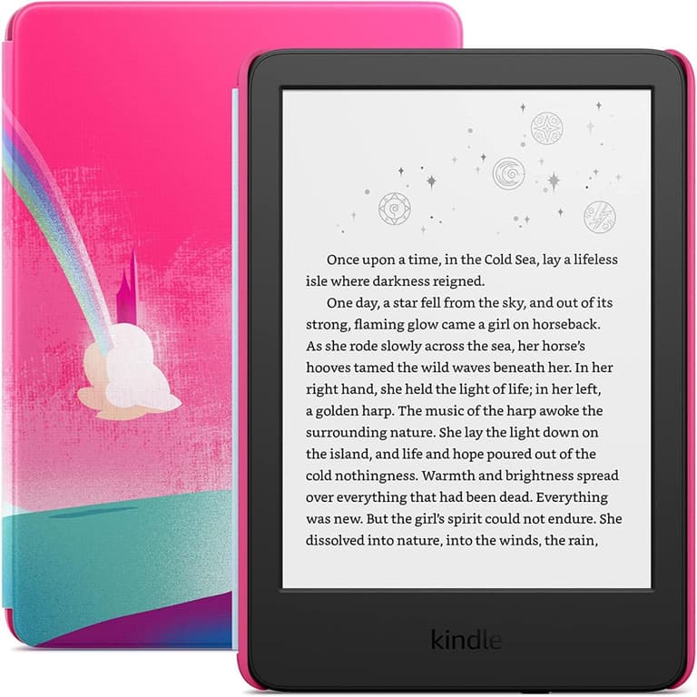 Amazon NEW Kindle Kids (2022) 16GB WIFI 6" The Lightest & Most Compact Kindle 300 ppi Up To 6 Weeks Battery - Unicorn Valley
