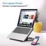 Promate ProCooler-1 2-In-1 Foldable Laptop & Smartphone Riser Stand with 360 Degree Rotatable Base Multi-Angle Adjustable Height & Anti-Slip Grip product thumbnail 1