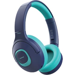 Promate Coddy Kids Wired/Wireless Adjustable Safe Volume Limit 85dB to 93dB AUX Share-Port Built-In Dual Mic & 20H Playtime - Aqua