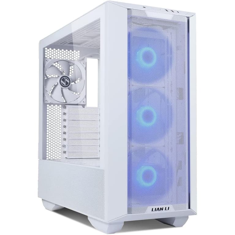 LIAN LI LANCOOL 3R-W Aluminum High Airflow Mesh Front Panel ARGB w/ 4 PWM Fans w/ USB Type-C - White