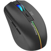 Promate KITT Wireless Mouse 500mAh Rechargeable LED Backlit Mice w/ 6 Functional Buttons RGB Modes - Black product image