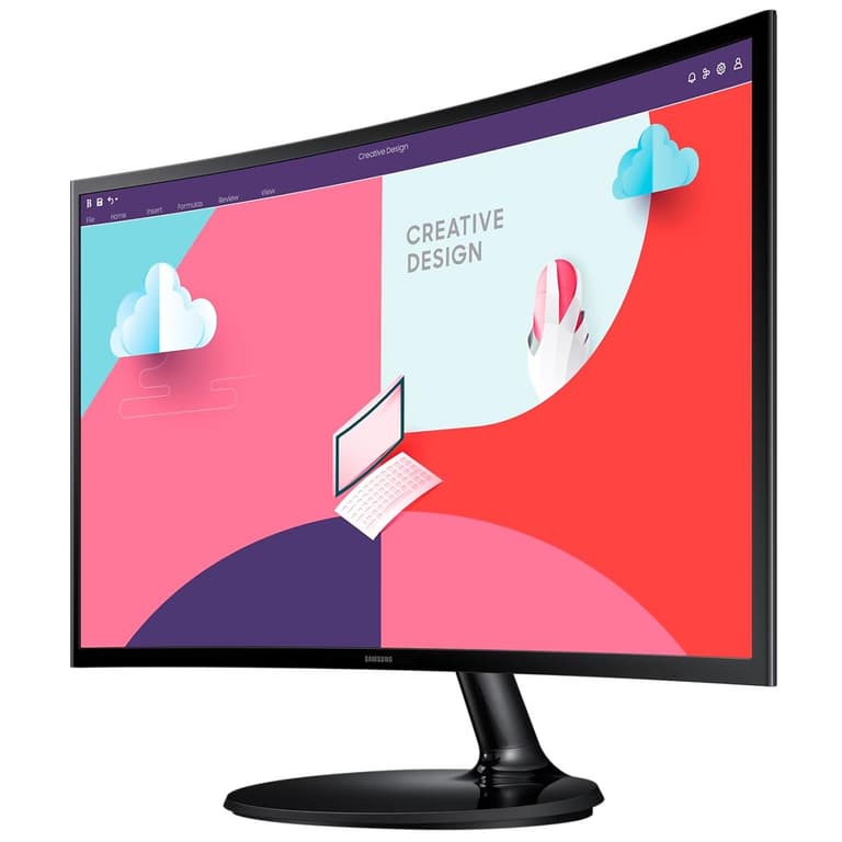 Samsung S3 S36C 24" Essential Curved 1800R Full HD 75Hz Eye Care AMD FreeSync HDMI & D-Sub Interface - Black