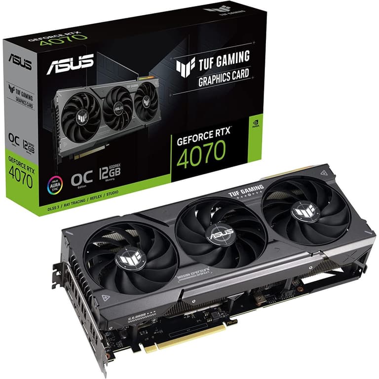 ASUS TUF Gaming NVIDIA GeForce RTX 4070 12GB GDDR6X OC Edition PCIe 4.0 Gaming Graphics Card