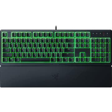 Razer Ornata V3 X Gaming Low-Profile Keys Silent Membrane Switches Spill Resistant Chroma RGB Lighting Ergonomic Wrist Rest - Black
