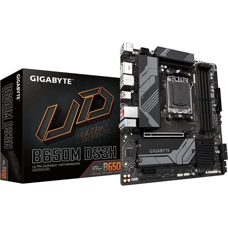 GIGABYTE B650M DS3H AM5 Ryzen 7000 DDR5 AMD B650 PCIe 4.0 M.2 PCIe 4.0 USB 3.2 Gen2X2 Type-C Mainboard