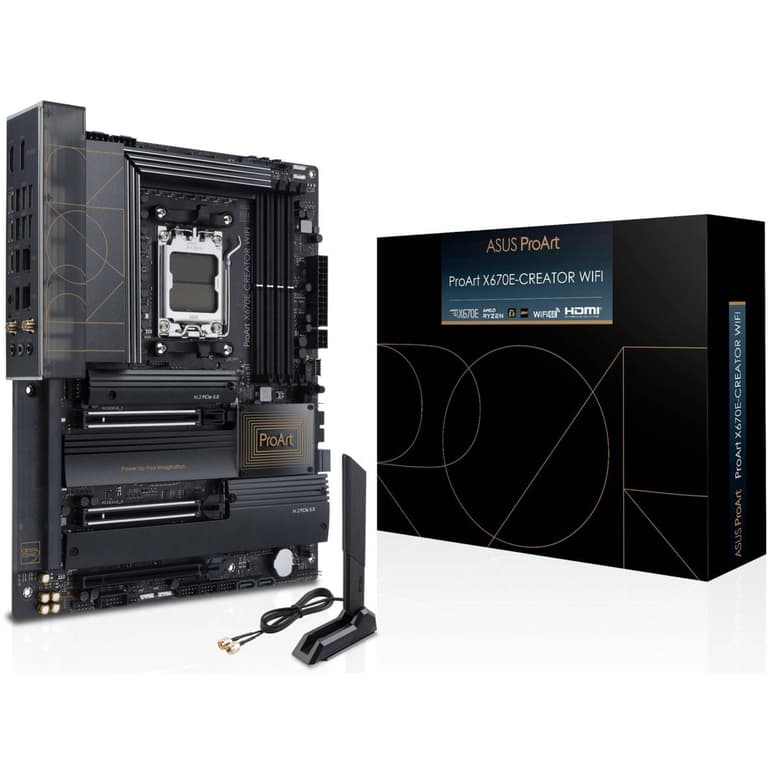 ASUS ProArt X670E-Creator WiFi 6E DDR5 AM5 Ryzen 7000 ATX PCIe 5.0 USB4 10 Gb&2.5 Gb LAN 4xM.2 Mainboard