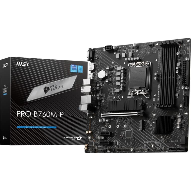 MSI PRO B760M-P DDR5 Intel 13th Gen Motherboard PCIe 4.0 DDR5 2xM.2 PCIe 4.0 Mainboard