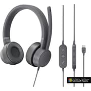 Lenovo Go USB C Active Noise Cancelling Headset Rotatable Boom Mic Certified for Microsoft Teams - Gray product image