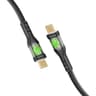 Promate TransLine-CC USB-C to USB-C Cable 60W Power Delivery Transparent Shells 120cm Nylon Braided Cord product thumbnail 1