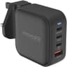 Promate GaNPort4-100PD USB-C Charger 100W GaN Technology Fast Dual Type-C Charger w/ 20W USB-C Port 18W QC 3.0 Port product thumbnail 1