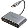 Promate MediaHub-C2 USB-C to VGA & HDMI Adapter Aluminium HDMI Converter 4K & 1080 VGA Dual Screen Display product thumbnail 1