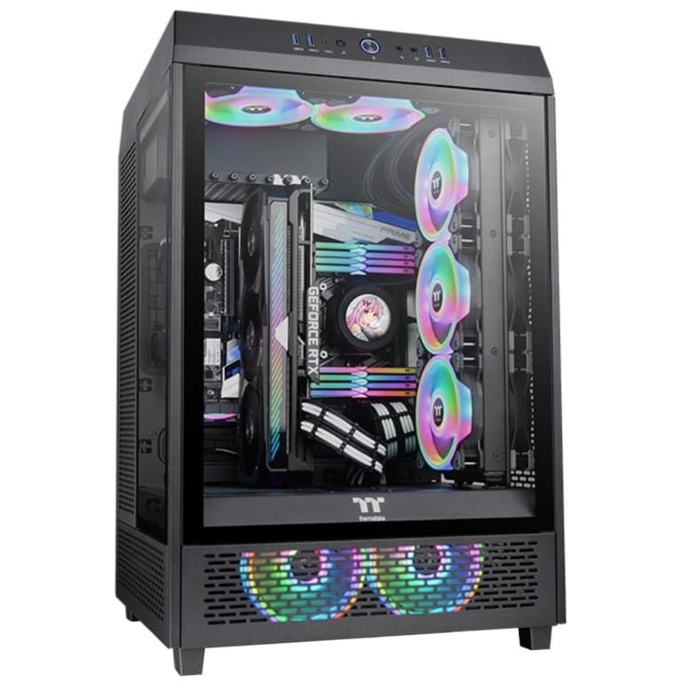 Thermaltake The Tower 500 SPCC / Tempered Glass ATX Mid Tower Computer Case - Black