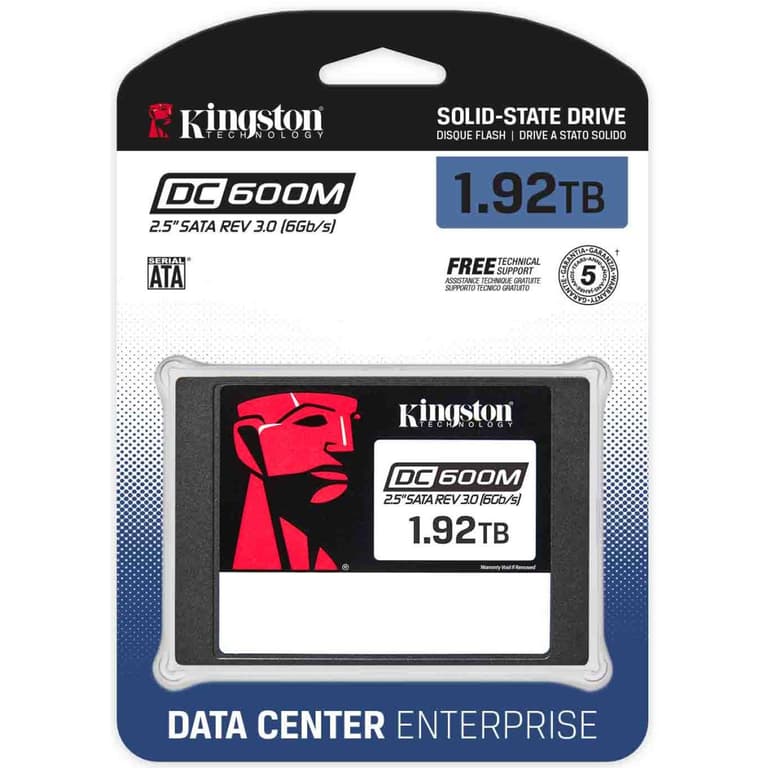 Kingston DC600M 1.92TB Enterprise-Class Enterprise-class For Data Center & Server 2.5" SATA SSD