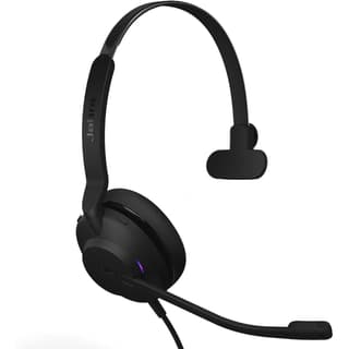 Jabra Evolve2 30 MS Wired USB-C Mono Lightweight Portable Telephone Headset w/ 2 Built-in Microphones All-day Comfort & Noise Isolation