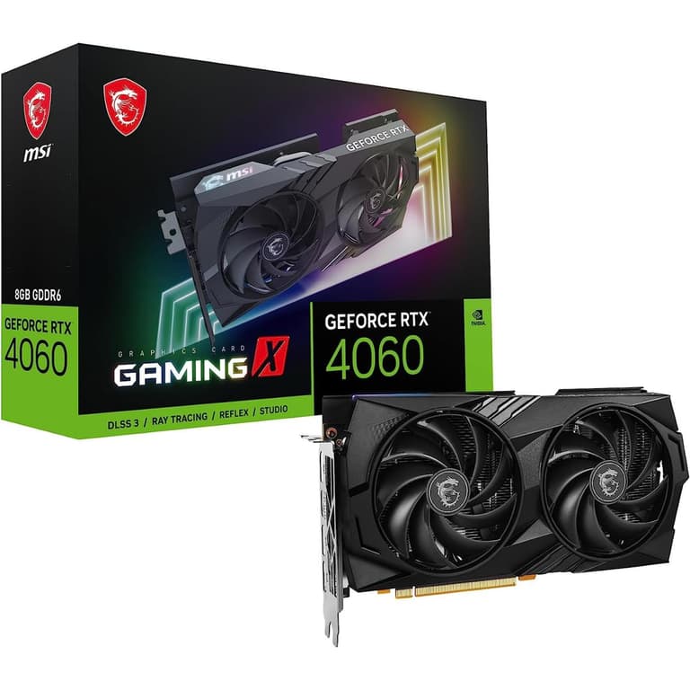MSI Gaming GeForce RTX 4060 Gaming X 8GB GDRR6 TORX Fan 4.0 Ada Lovelace Architecture Graphics Card
