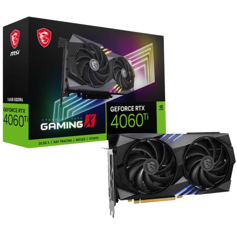 MSI GAMING X GeForce RTX 4060 Ti OC Edition 16GB GDDR6 DLSS 3 HDMI 2.1 Graphic Card