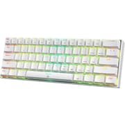 Redragon K630 Dragonborn 60% Wired RGB Gaming Keyboard, 61 Keys Compact Mechanical Keyboard with Linear Red Switch, Pro Driver Support, White product image