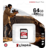 Kingston 64GB SDXC Canvas React Plus 300MB/s Read For UHS-II 4K/8K Professional Cinema Cameras product thumbnail 1