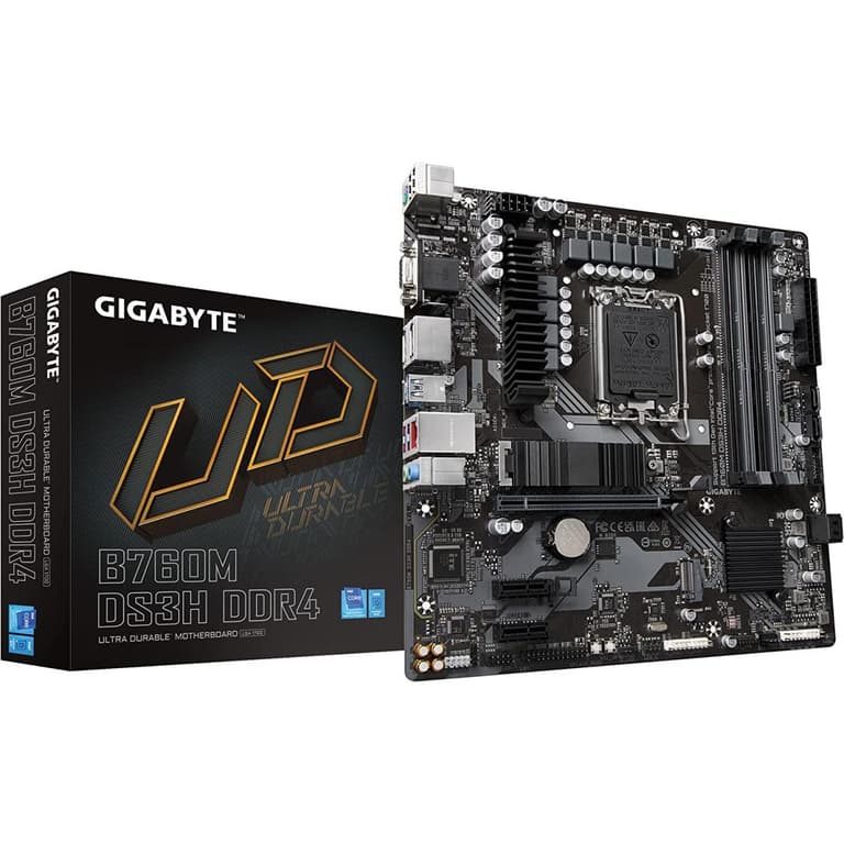 GIGABYTE B760M DS3H DDR4 Intel 13th Gen PCIe 4.0 DDR4 2xM.2 PCIe 4.0 Mainboard