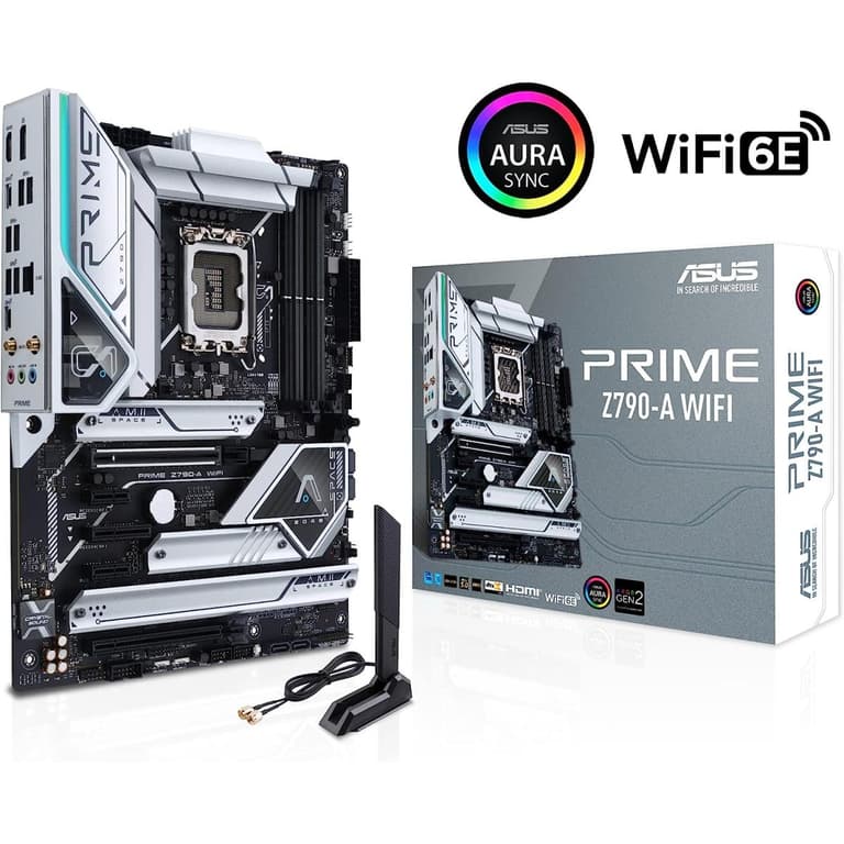 ASUS Prime Z790-A WiFi 6E DDR5 Intel 13th&12th Gen Motherboard 4x M.2 Intel 2.5 Gb LAN Thunderbolt 4 Aura Sync RGB Lighting