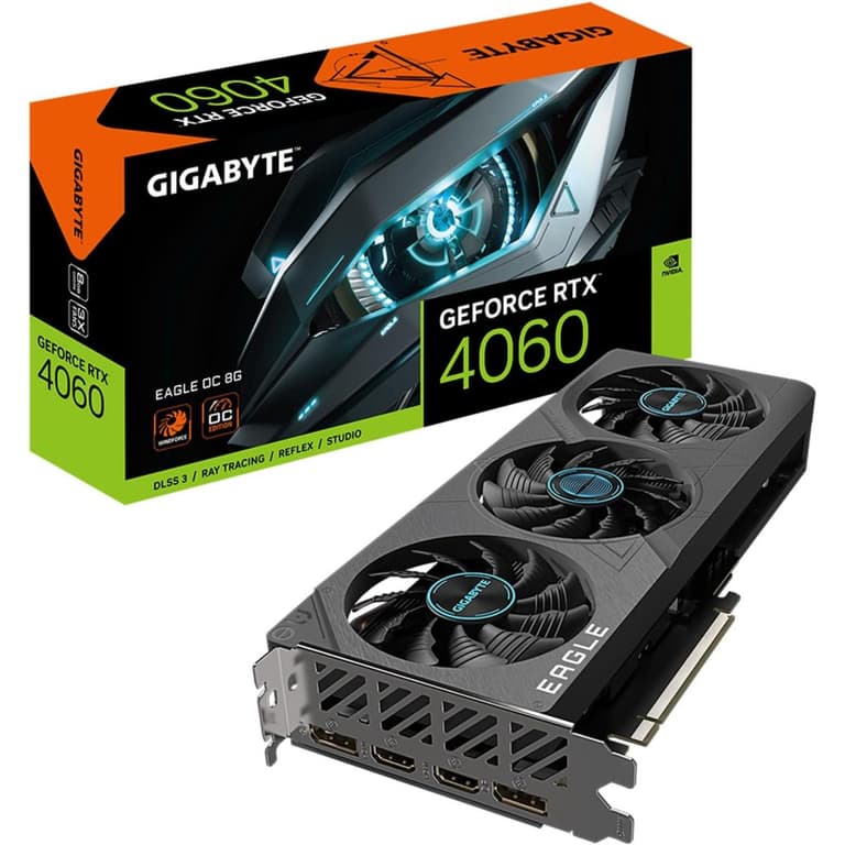 Gigabyte GeForce RTX 4060 Eagle OC 8G 3X WINDFORCE Fans 8GB 128-bit GDDR6 Video Card