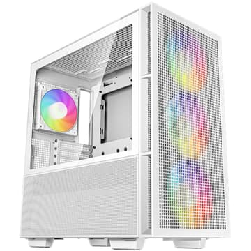 Deepcool CH560 Mid Tower High Air Flow w/ 3x140mm + 1x120mm ARGB Fans - White