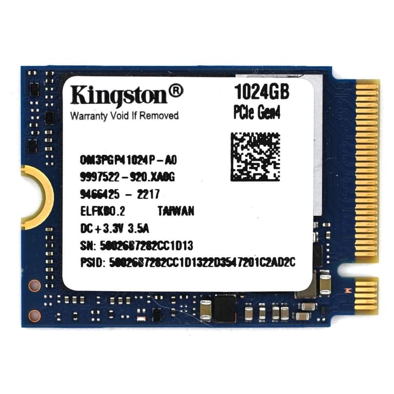 Kingston Design-In NVMe 1TB M.2 2230 30MM NVMe PCIe 4.0 Low Temperature Internal SSD - Bulk